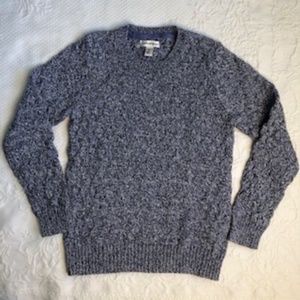 Croft & Barrow, Navy & White Heather Long Sleeve, Crew Neck Sweater